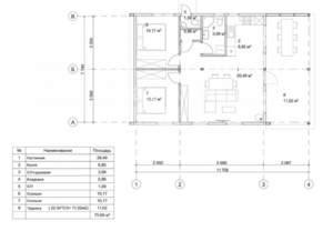 Дом 71м², 1-этажный, участок 12 сот.