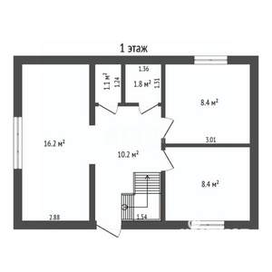 Дом 100м², 2-этажный, участок 4 сот.  