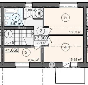 Таунхаус 125м², 2-этажный, участок 3 сот.  