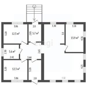 Дом 140м², 1-этажный, участок 6 сот.  