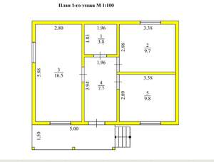 Дом 50м², 1-этажный, участок 7 сот.  