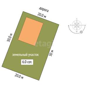 Дом 235м², 3-этажный, участок 6 сот.  