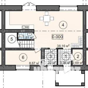 Таунхаус 125м², 2-этажный, участок 3 сот.  