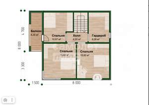 Коттедж 120м², 2-этажный, участок 10 сот.  