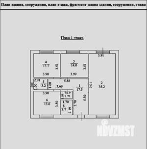 Дом 108м², 1-этажный, участок 7 сот.  