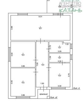 Дом 105м², 1-этажный, участок 10 сот.  