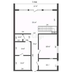 Дом 100м², 2-этажный, участок 6 сот.  