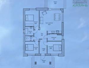 Дом 105м&sup2;, 1-этажный, участок 10 сот.  