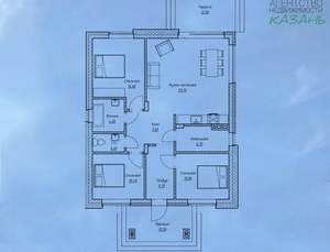 Дом 105м², 1-этажный, участок 10 сот.  