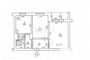 2-к квартира, на длительный срок, 54м2, 5/5 этаж