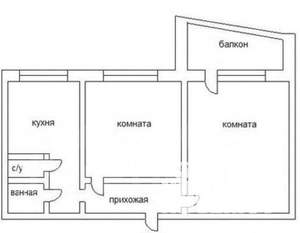 2-к квартира, на длительный срок, 54м2, 5/5 этаж