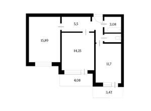 2-к квартира, на длительный срок, 60м2, 6/10 этаж