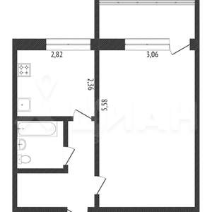 1-к квартира, на длительный срок, 32м2, 4/6 этаж