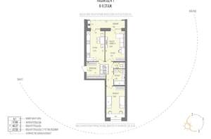 2-к квартира, вторичка, 74м2, 6/9 этаж