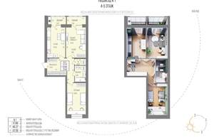 2-к квартира, вторичка, 74м2, 4/9 этаж
