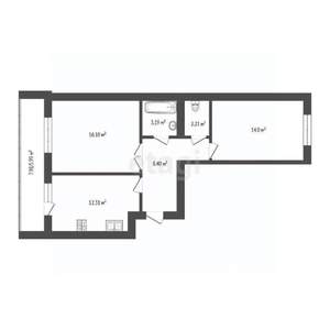 2-к квартира, вторичка, 64м2, 8/9 этаж