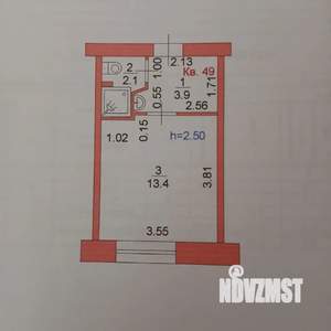 Студия квартира, вторичка, 19м2, 5/5 этаж