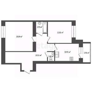 2-к квартира, вторичка, 69м2, 2/9 этаж
