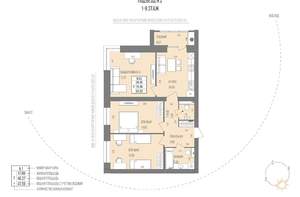 3-к квартира, вторичка, 84м2, 6/9 этаж