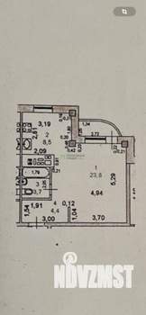 1-к квартира, вторичка, 41м2, 4/5 этаж