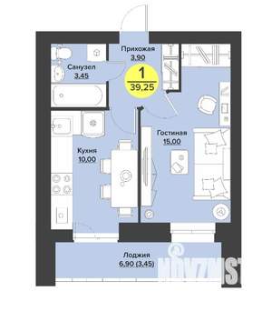 1-к квартира, вторичка, 39м2, 7/9 этаж