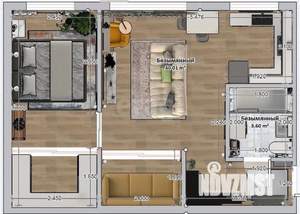 2-к квартира, вторичка, 43м2, 2/5 этаж