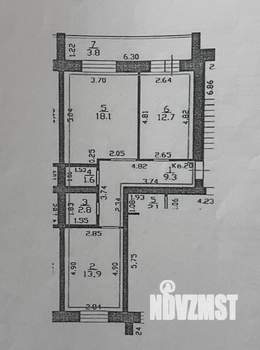 2-к квартира, вторичка, 62м2, 6/10 этаж