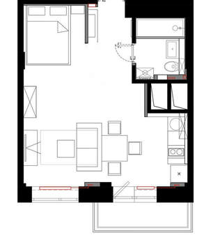 1-к квартира, вторичка, 45м2, 2/10 этаж