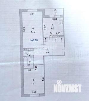 2-к квартира, вторичка, 54м2, 1/5 этаж