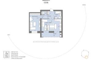 1-к квартира, вторичка, 60м2, 4/9 этаж