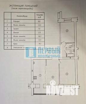 3-к квартира, вторичка, 73м2, 9/10 этаж