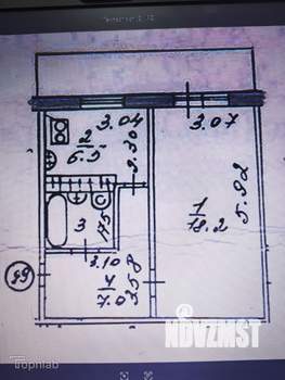 1-к квартира, вторичка, 39м2, 5/9 этаж