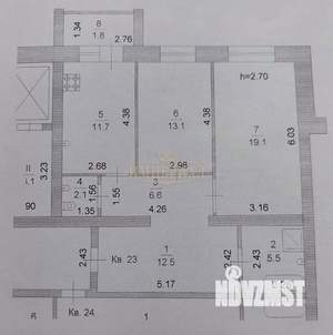 2-к квартира, вторичка, 72м2, 2/5 этаж