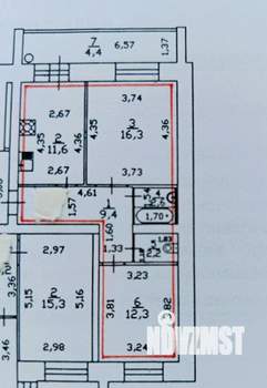 2-к квартира, вторичка, 59м2, 4/8 этаж