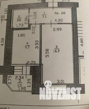 1-к квартира, вторичка, 37м2, 1/10 этаж
