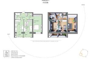 2-к квартира, вторичка, 65м2, 6/9 этаж