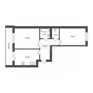 2-к квартира, вторичка, 64м2, 8/9 этаж