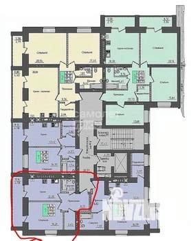 1-к квартира, вторичка, 53м2, 8/9 этаж