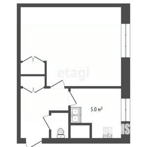 1-к квартира, вторичка, 32м2, 2/2 этаж