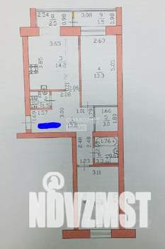 2-к квартира, вторичка, 68м2, 9/10 этаж