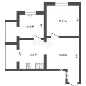 2-к квартира, вторичка, 78м2, 14/14 этаж