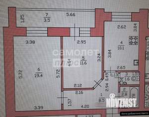 2-к квартира, вторичка, 60м2, 6/9 этаж