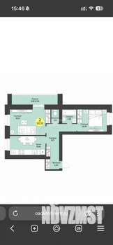 2-к квартира, вторичка, 57м2, 9/10 этаж