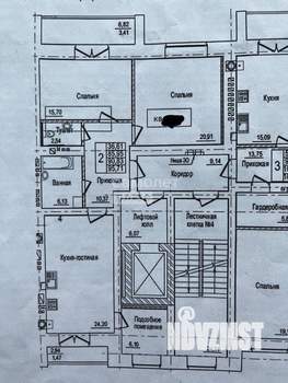 3-к квартира, вторичка, 96м2, 6/9 этаж