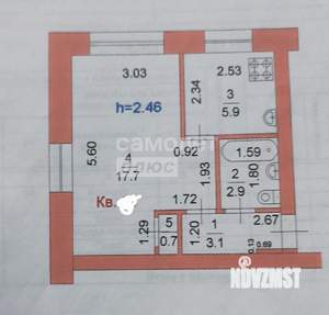 1-к квартира, вторичка, 30м2, 1/5 этаж