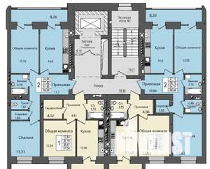 2-к квартира, вторичка, 66м2, 6/9 этаж