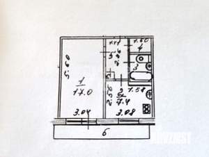 1-к квартира, вторичка, 35м2, 1/5 этаж