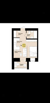 1-к квартира, вторичка, 33м2, 8/9 этаж