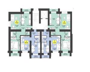 2-к квартира, сданный дом, 67м2, 7/10 этаж