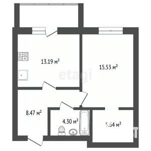 1-к квартира, вторичка, 48м2, 5/9 этаж